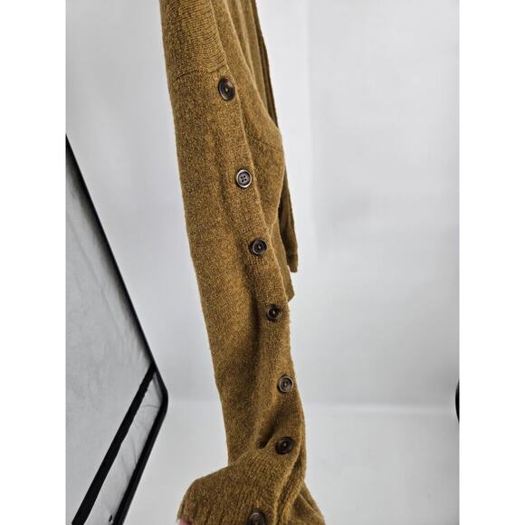 Madewell Women's Mustard Merino wool Alpaca blend Pullover Sweater Quiet Luxury - Picture 5 of 7